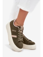 Dámské tenisky na platformě Big Star – zelené