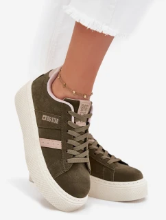 Dámské tenisky na platformě Big Star – zelené