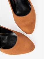 Pěkné lodičky Jasnobrązowy dámské na širokém podpatku Pěkné lodičky Jasnobrązowy dámské na širokém podpatku