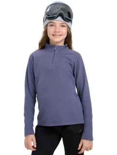 Dívčí fleecová mikina 4F F060 tmavě modrá 4FJWAW25UFLEF060 31S