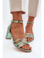 Sandály Na Podpatku S Pásky Černé Enitia