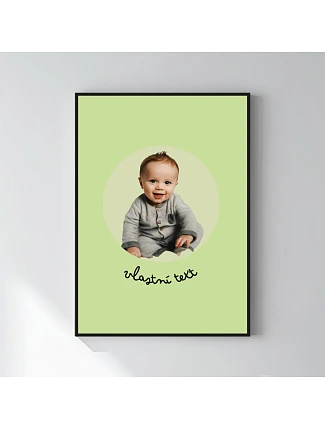 Personalizovaný magický fotoobraz v rámu - 50x70 - výřez fotky na podkladu