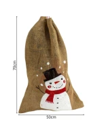 JUTOVÝ DÁRKOVÝ PYTEL 70X50CM SNĚHULÁK