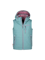 Trollkids Kids Narvik Vest XT glacier green/orchid (730-325) zateplená vesta pro chlapce/dívky
