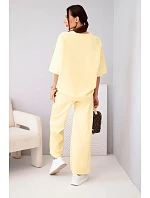 Dámský máslový komplet z viskózy mikina a široké kalhoty světle fialový Dámský máslový komplet z viskózy mikina a široké kalhoty světle fialový