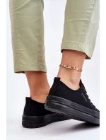 Nízké šněrovací tenisky Big Star LL274967 Černé