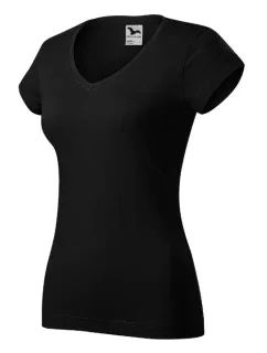 Fit V-neck tričko dámské černá
