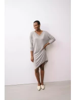 Dámská noční košile Timeless Sensuality NDK LSL - GRAY - šedá 7816 - TRIUMPH