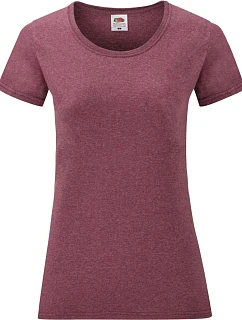 Fruit of the Loom Lady-Fit Valueweight T Dámské tričko 16.1372 heather burgundy