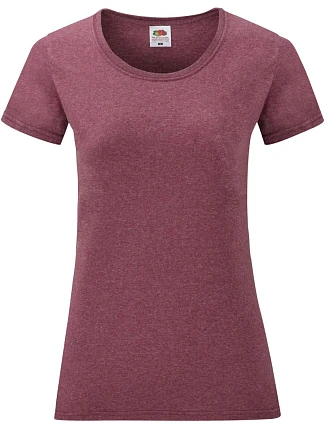 Fruit of the Loom Lady-Fit Valueweight T Dámské tričko 16.1372 heather burgundy Fruit of the Loom Lady-Fit Valueweight T Dámské tričko 16.1372 heather burgundy