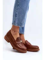 Dámské mokasíny na platformě Laura Messi 2392 tmavě zlatá