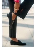 Kožené Polobotky Mokasiny Dámské Maciejka K6809-01 Černé