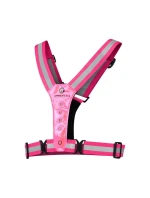 Rogelli LED reflexní vesta růžová