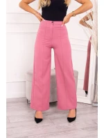 Široké kalhoty tmavě růžové Široké kalhoty tmavě růžové