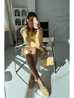 Dámské mokasíny s třásněmi Žluté Janelisse