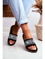 Nazouváky Na Korkové Podrážce Se Zirkony Černé Be Nice