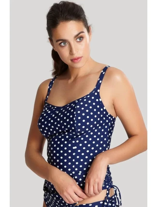 Vrchní díl plavek Swimwear Anya Spot Balconnet Tankini navy/ivory SW1011 - Panache Vrchní díl plavek Swimwear Anya Spot Balconnet Tankini navy/ivory SW1011 - Panache