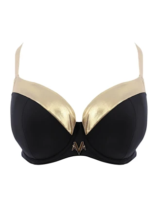 Dámský horní díl plavek SK 178 Černá se zlatou - AVA