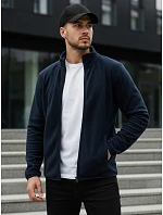 Pánská mikina na zip tmavě modrá FashionStreet BX4775