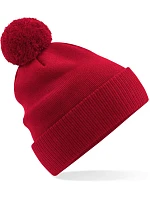 Beechfield B 450N Pletená bio čepice s bambulí "Snowstar®" 53.450N classic red