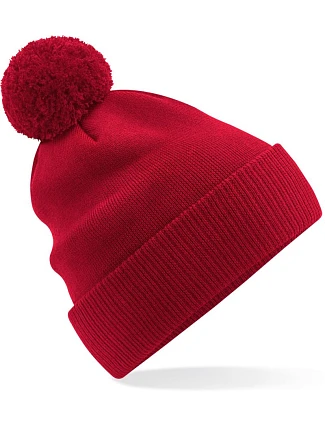 Beechfield B 450N Pletená bio čepice s bambulí "Snowstar®" 53.450N classic red