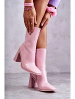 Dámské lakované kozačky Růžove Margit