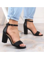 Sandály na podpatku eVento W 5945 černé