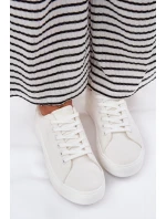 Dámské Plátěné Tenisky Na Platformě Big Star RR274463 Bílé