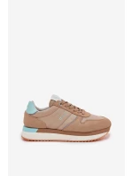 Dámské Semišové Tenisky Big Star RR274A048 HI-POLY SYSTEM Tmavě béžové