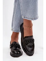Dámské lakované mokasíny HY52-541 Černá - S.Barski