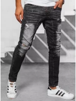 Pánské černé džínové kalhoty FashionStreet UX3950