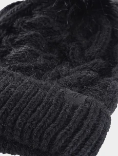 Dívčí zimní čepice 4F 4FJWAW24ACAPF421-21S černá