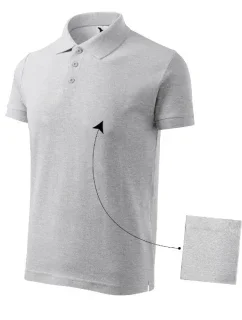 Cotton polokošile pánská světle šedý melír