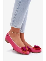 Kožené Baletky S Mašlí Maciejka P6801-15 Fuchsie Kožené Baletky S Mašlí Maciejka P6801-15 Fuchsie