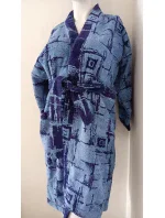 AKCE - Dětský froté župan modrý se vzorem - Vestis