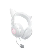 Drátová sluchátka do uší Razer Kraken Kitty V2 s mikrofonem a potlačením šumu bílá
