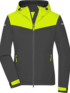 Daiber JN 1179 Dámská outdoorová softshellová bunda 02.1179 carbon/bright yellow/carbon