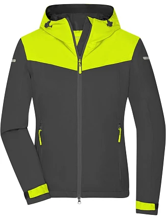 Daiber JN 1179 Dámská outdoorová softshellová bunda 02.1179 carbon/bright yellow/carbon