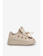 Dámské tenisky na platformě béžové Dolistana