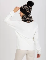 Dámská čepice AT CZ CM 317 černá a béžová Dámská čepice AT CZ CM 317 černá a béžová