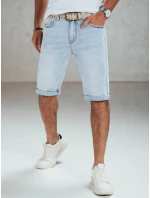 Pánské modré džínové šortky s páskem FashionStreet SX2559
