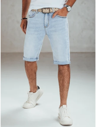 Pánské modré džínové šortky s páskem FashionStreet SX2559