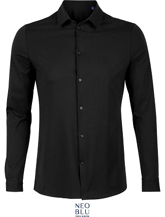 NEOBLU Balthazar Men Košile s dlouhým rukávem 24.3198 deep black NEOBLU Balthazar Men Košile s dlouhým rukávem 24.3198 deep black