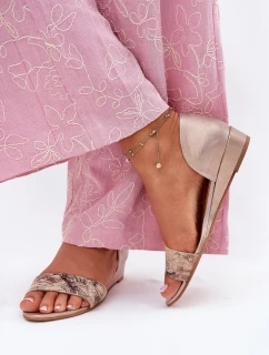 Kožené sandály Maciejka 01971-71 zlaté