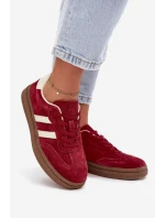 Dámské semišové tenisky na platformě bordové Sylviona