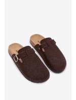Pánské pantofle s přezkou čokoládové Luvan Pánské pantofle s přezkou čokoládové Luvan