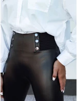 Dámské voskované kalhoty s vysokým pasem TARMZ black FashionStreet UY2154