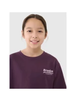 Dívčí tričko oversize s potiskem 4F 4FJRSS25TTSHF2586-50S