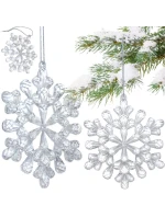 Závěsná dekorace sněhové vločky 12x12 CM MODEL 3
