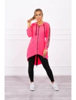 Mikina se zipem na zádech růžová neonová Mikina se zipem na zádech růžová neonová